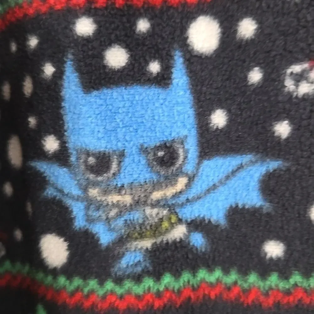 DC Comics Batman Joker Harley Quinn Christmas Fleece Pajama Pants Women XS Pjs